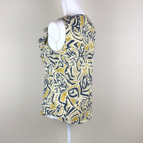 BANANA REPUBLIC | Graphic Print Ruffle Sleeveless - Picture 3 of 7